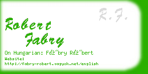 robert fabry business card